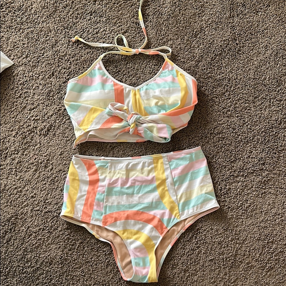 Striped Multicolor Bikini Set